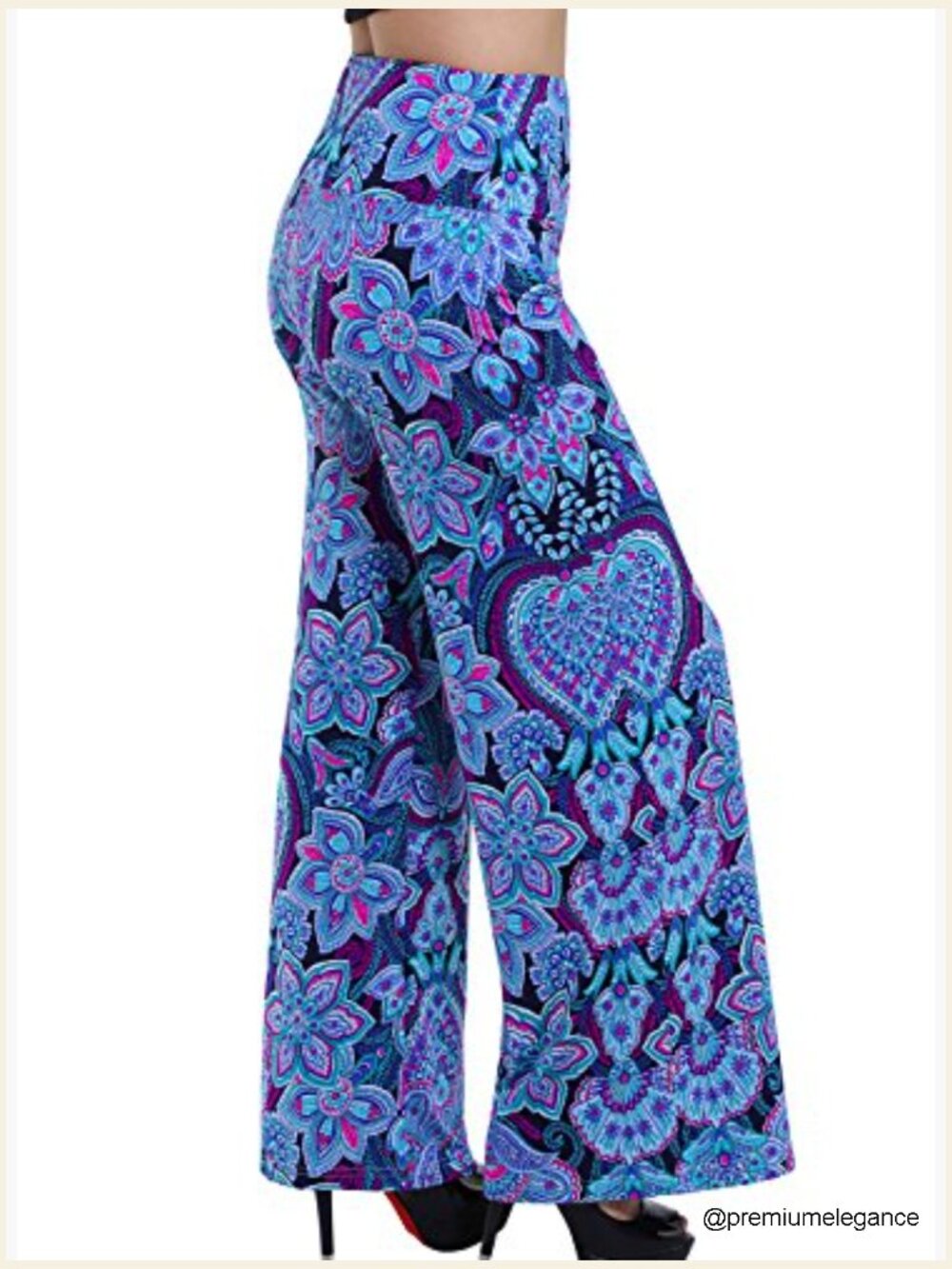 Wide Leg Flowy Palazzo Pants High Waist Casual Summer - Picture 2 of 7